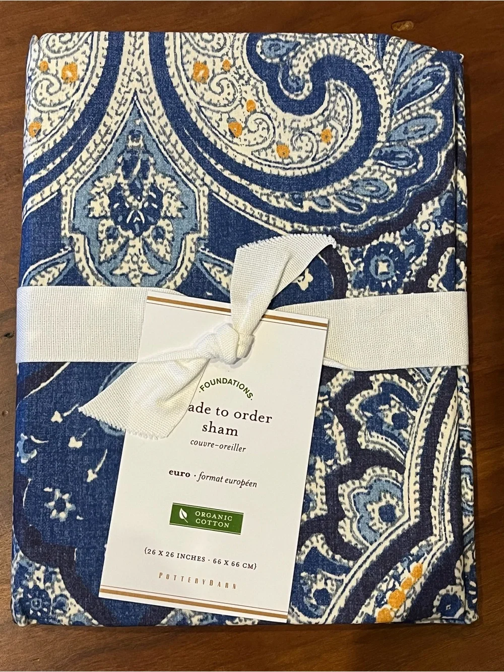 Pottery Barn “Beale” Blue Paisley King/Cal King Duvet Cover + 1 Euro Sham NWT